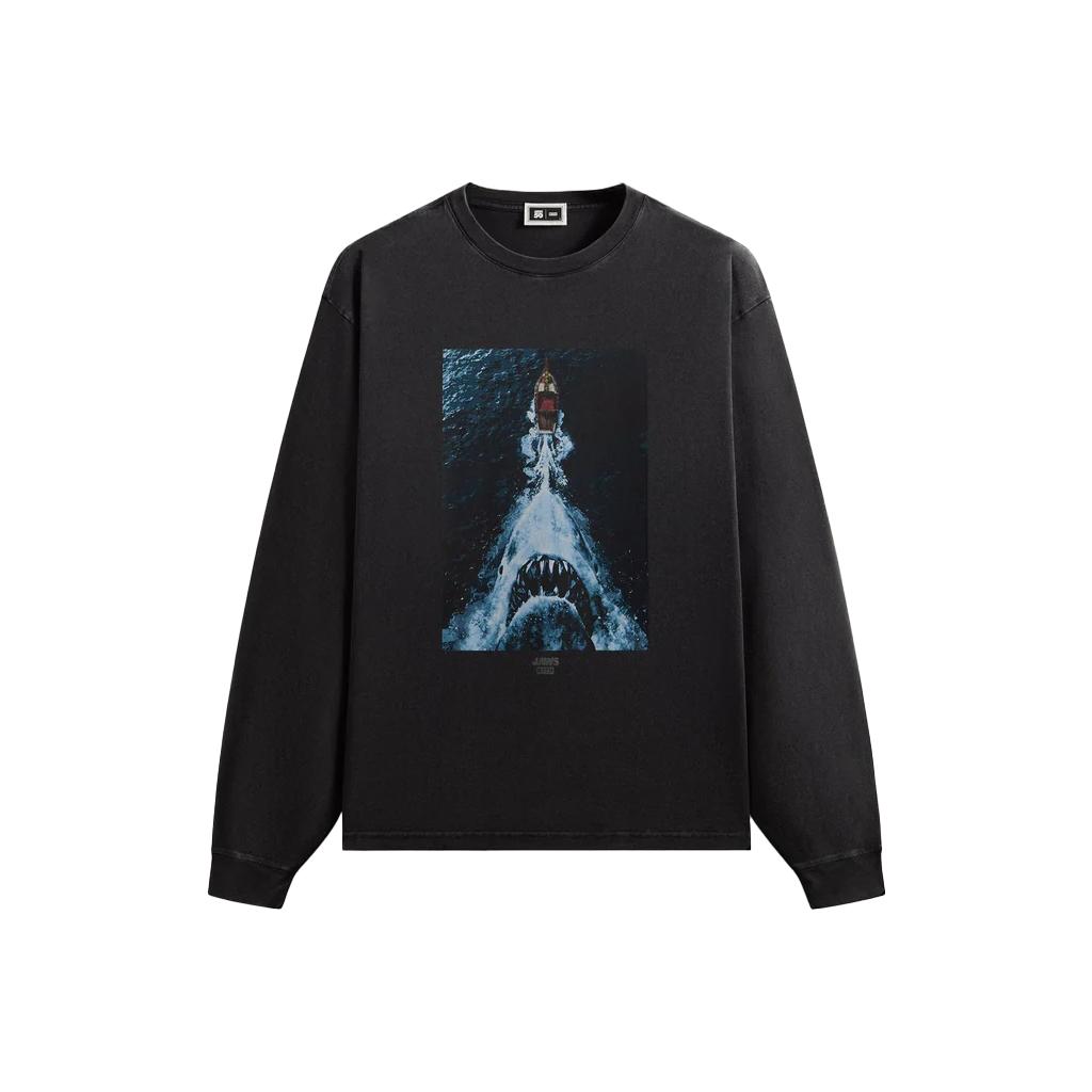 

Kith Для фильма «Челюсти» Винтажная футболка черного цвета Мужские топы KHM034243-001 L