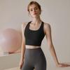 Damen Sport-BH mit breitem Träger und integrierten Polstern - Einteilige Yoga-Weste für Fitness