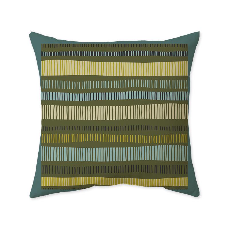 Nordic Geometric Ultra-Soft Cushion Cover, Retro Indian Light Luxury Sofa & Bedroom Lumbar Pillow