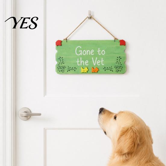 Writable Door Plaque Sign for Pet Shops And Homes, Chalkboard Surface Decorative Plaque, Retro Style Wooden Hanging Wall Decor Customizable