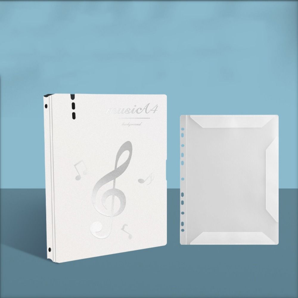 

Non-reflective Piano Score Folder Spiral Binder Music Folder Document File Organizer Interview білий