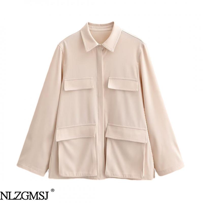 European & American Style Versatile Drape Pocket Shirt 2026