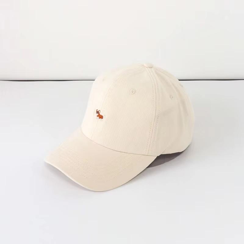 Cute Cartoon Animals Embroidery Baseball Cap For Women Soft Cotton Snabpack Solid Color Visors Hat Lovely Kawaii Sports Caps