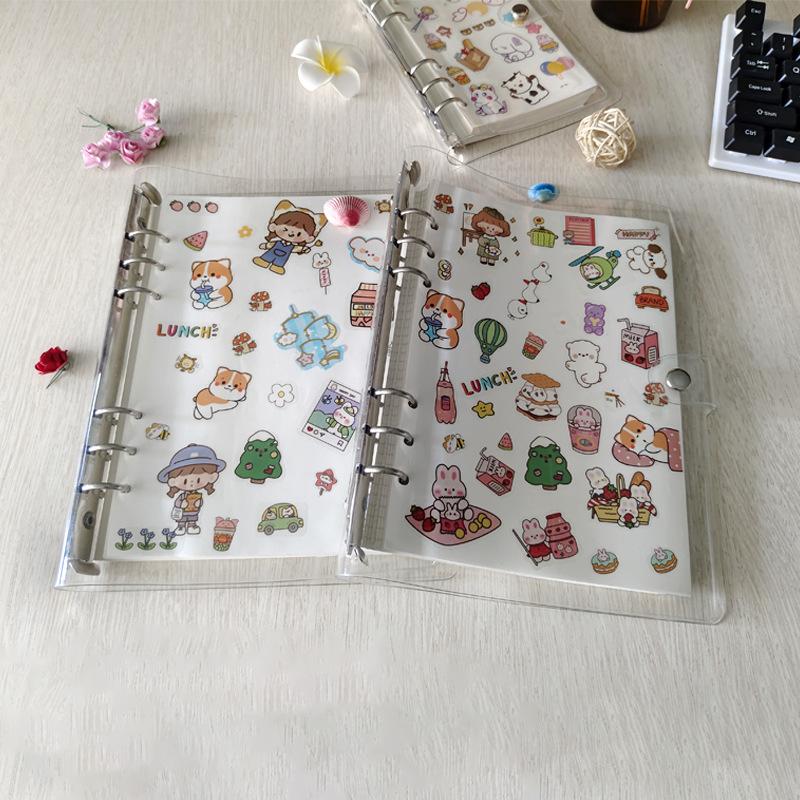 Transparent Plastic A5 Loose Leaf Ring Binder Clip Document Planner Agenda Notebook School Office Stationery File Organizer