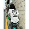 Hysteric Glamour 90s Retro Style Charcoal Reprint T-shirt Men Women Oversized Cotton Short Sleeve Streetwear Y2k High Quality Female Male Clothing