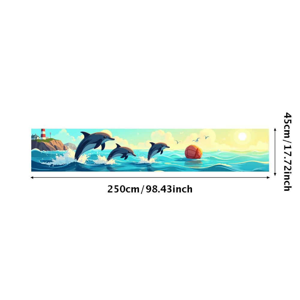 

Beach Display Event Dolphin Swimming Pool Banner Background Decoration for Pool Party