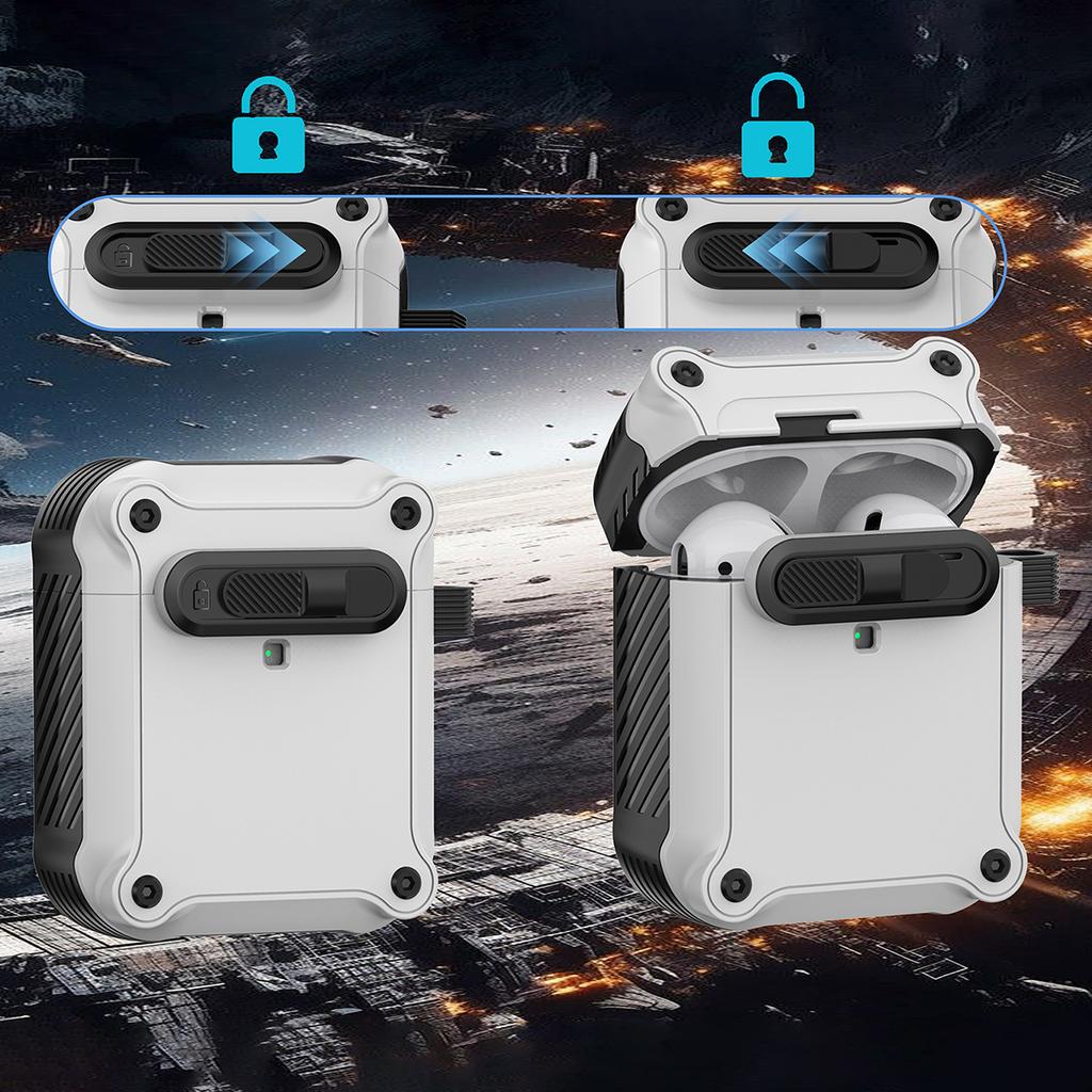 TPU+PC Earphone Cover with Front Lock For Apple AirPods with Wireless Charging Case (2019)/AirPods with Charging Case (2019)/(2016)