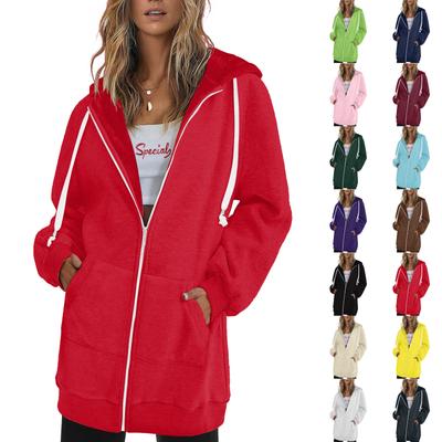 Sudaderas de otoño para mujer, sudaderas con capucha y cremallera, sudaderas de gran tamaño, ropa informal, chaquetas con bolsillo y cordón, abrigo con capucha de longitud media, pantalones de chándal para motociclista.