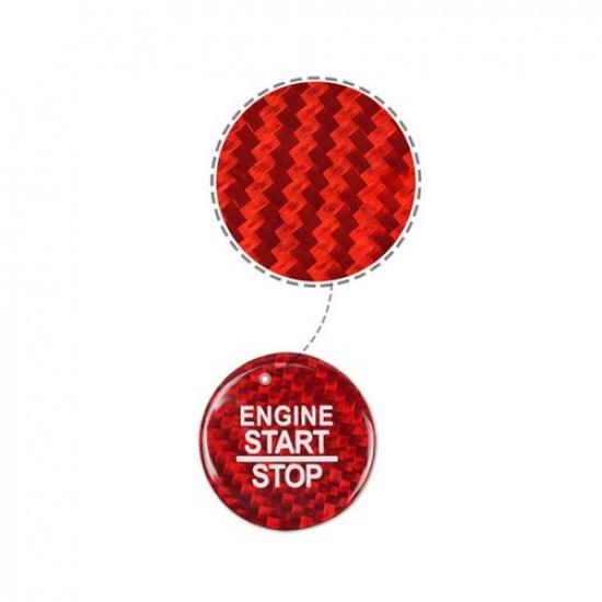 Carbon Fiber Engine Start Stop Button Cover Sticker For Dodge Challenger SRT
