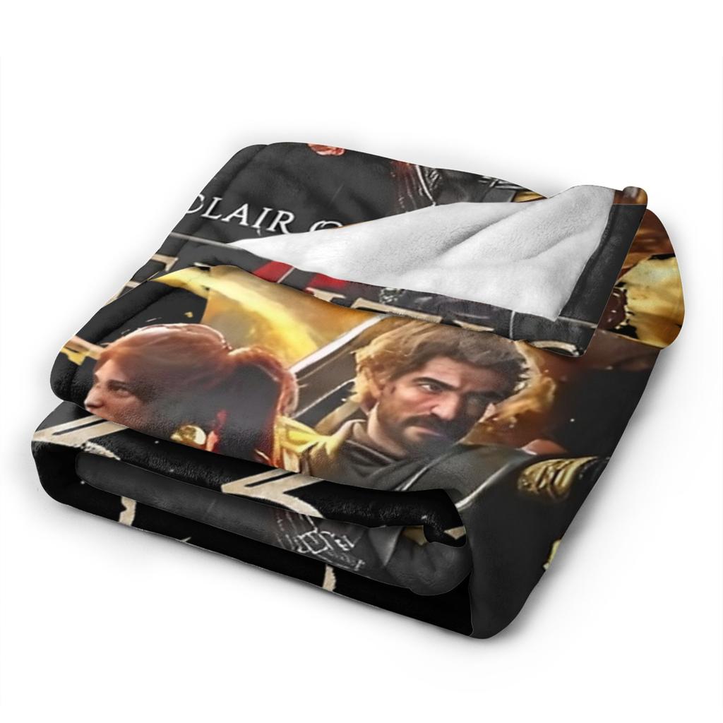 Retro Video Game Clair Obscur Expedition 33 Blankets Flannel Throw Blanket For Outdoor Soft Design Quality Bedspread Gift