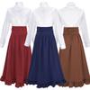 Abito Vittoriano Edouardiano Rinascimentale Costume Donna Medievale Vintage Manica Lunga Lunghezza Vestito Signora Elegante
