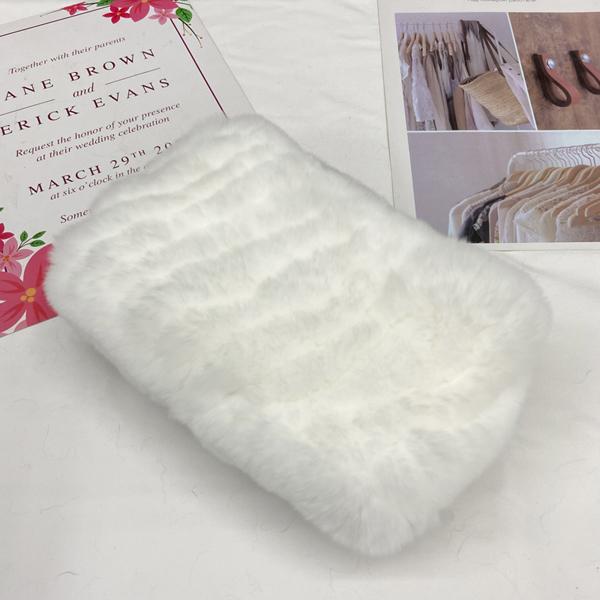 

Шарф из кроличьего меха женский зимний теплый вязаный утеплитель для шеи модный стильный шарф-кольцо One Size