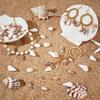 100pcs 4 Styles Natural Shell Charms Pendants Seashells Link for Necklace Bracelet Jewelry Making Conch Shell Connectors kit