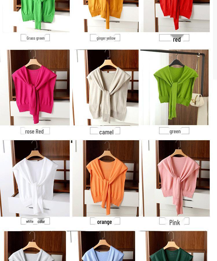 Sciarletta lavorata a maglia estiva da donna: Sciarpa Sottile e Versatile & Scaldacollo per il Post-Parto, Ambienti Condizionati, Coprispalle e Collo