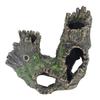 Textured Surface Aquarium Tree Stump Decor Resin Aquarium Hideout Shrimp Habitat