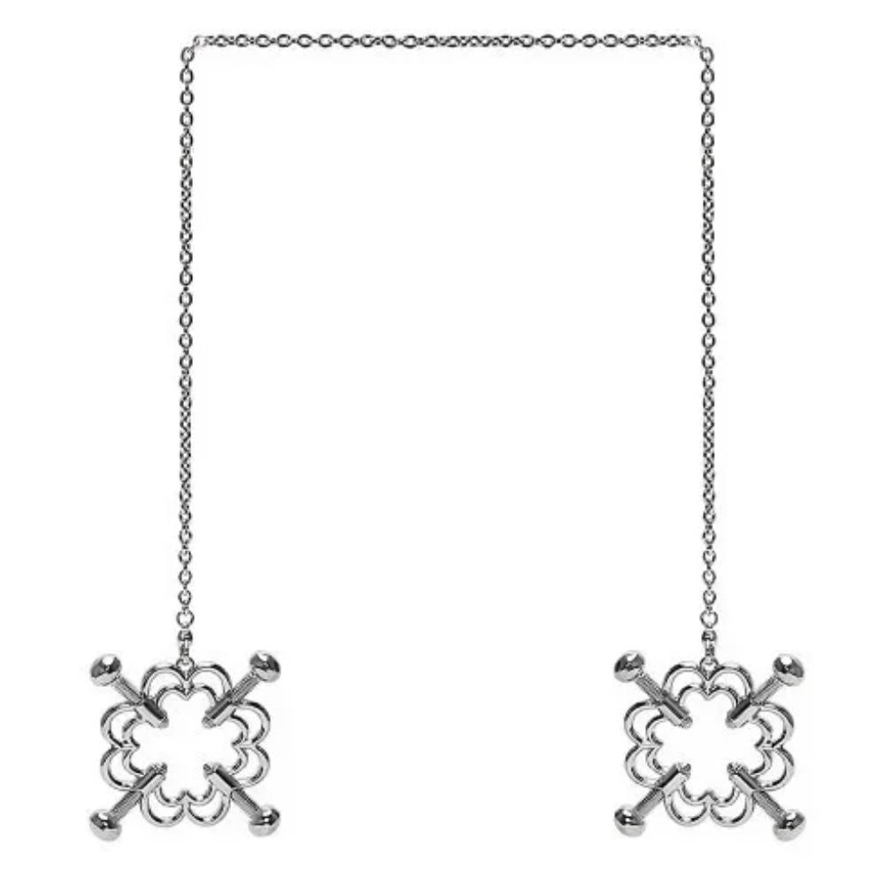 Stainless Steel Adjustable Nipple Clips Erotic Goods Nipple Stimulation Breast Bondage Restraint Fetish Sex Toy for Woman