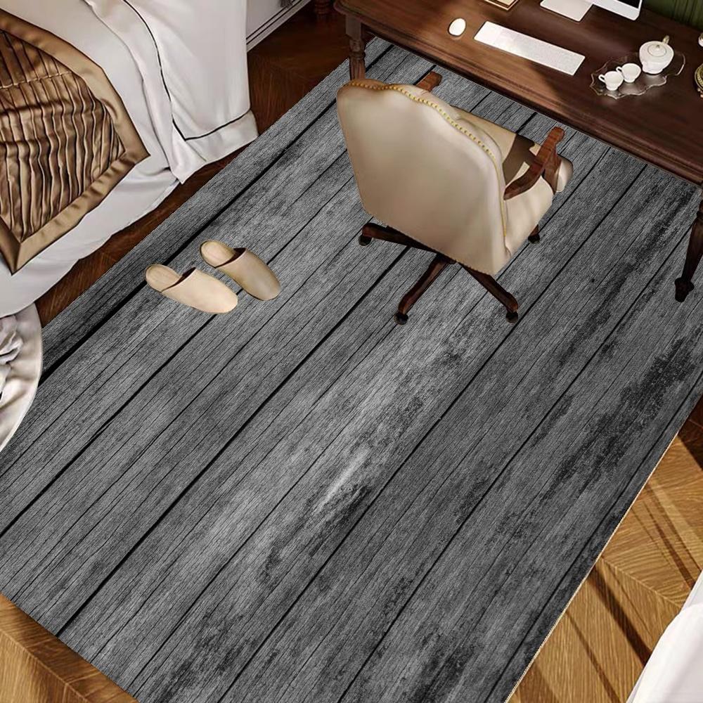 

3D HD Ковер с рисунком под дерево Современный скандинавский коврик для пола с текстурой дерева для кухни, гостиной, спальни, балкона, приветственный коврик, декор 40x60cm