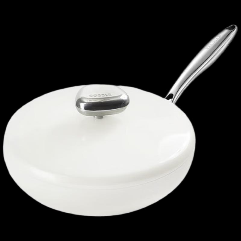 Velosan White Magnolia Maifan Stone Non-stick Frying Pan