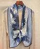 New! Silk Silk Double Crepe Spring And Summer Lotus Flower Language Long Silk Scarf Female Mulberry Silk Streamer Scarf