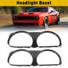 Pair Front Headlight Lamp Bezel Trim for 2015- Dodge Challenger R/T SRT EXV