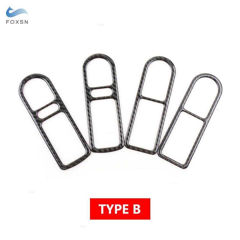For VW Golf 4 Jetta Bora MK4 R32 GTI 1999 - 2004 Car Carbon Fiber Interior Door Handle Bowl Frame Cover Protective Trim