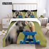 Pig Duvet Cover Set Queen Size Microfiber Cute Pig Animal Theme Twin Bedding Set Farm Animal 23pcs Quilt Cover for Boys Girls