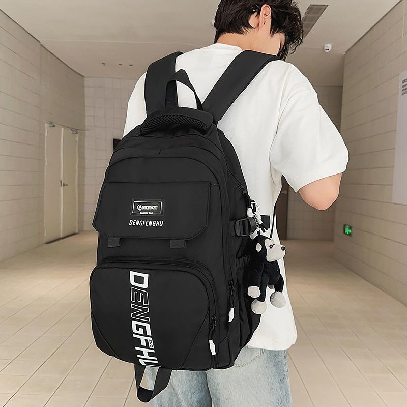 Schoolbag Junior high school college students class schoolbag Korean version leisure large capacity Harajuku school commute storage backpack