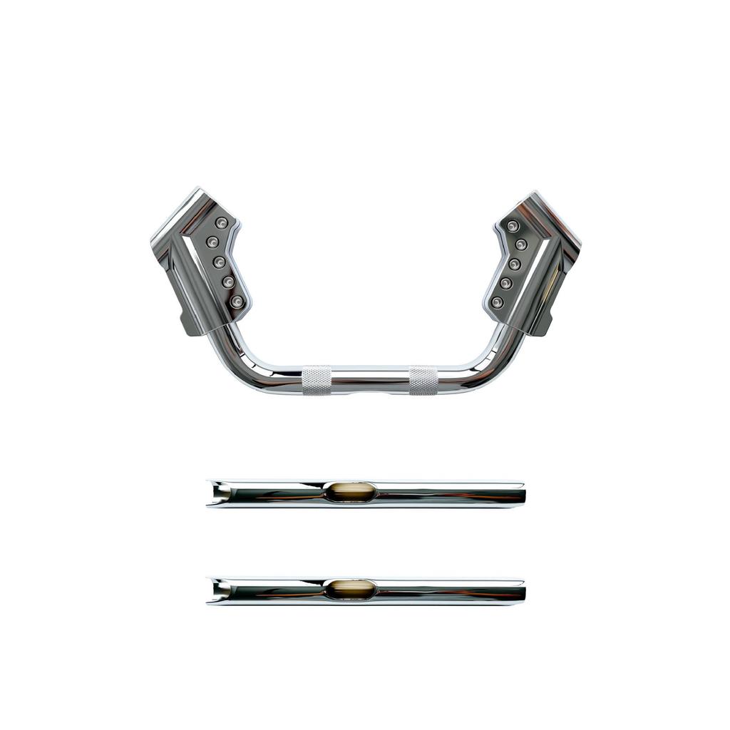 Adjustable Motorcycle Handlebars for Harley Sportster, Dyna, Softail, Touring - 5.5" Height