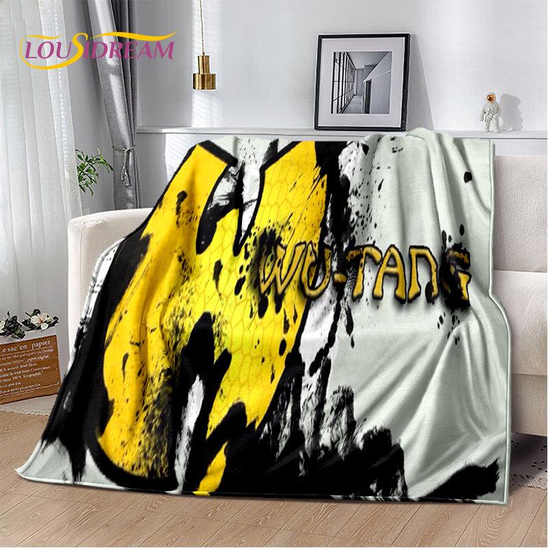 Wu T-TANG Clans Series Sign Soft Plush Blanket,Flannel Blanket Throw Blanket for Living Room Bedroom Bed Sofa Picnic Cover Kids