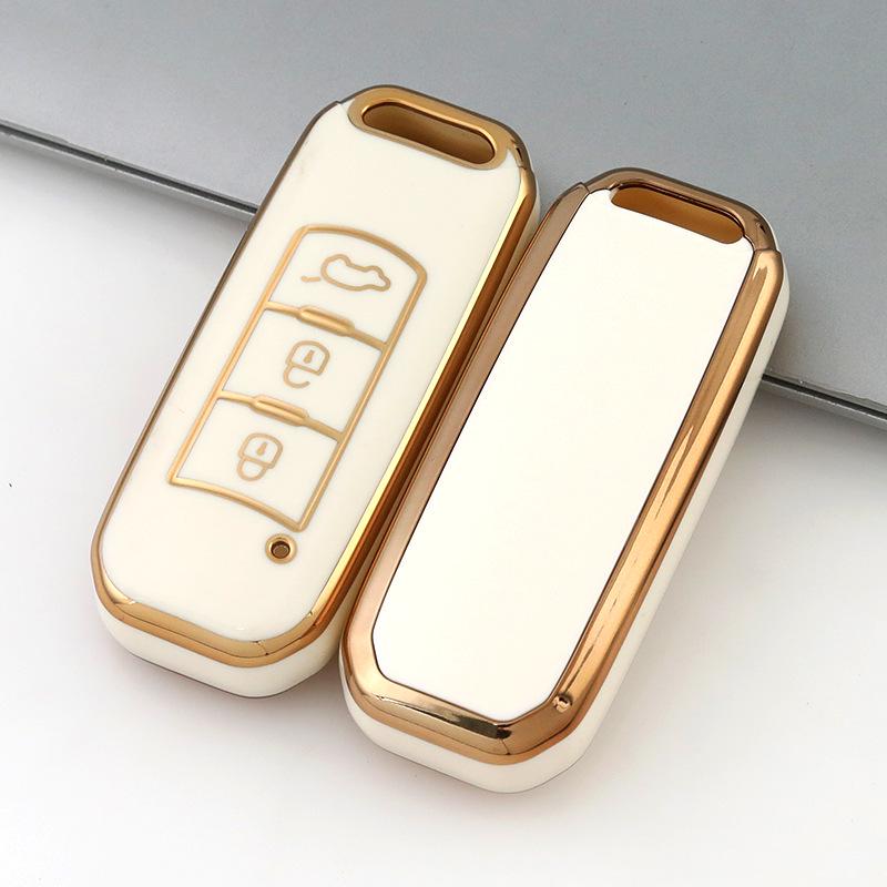 Gold Edge Car Key Cover for GAC Trumpchi Models: GS4, GS5, GS3, GA4, GA6