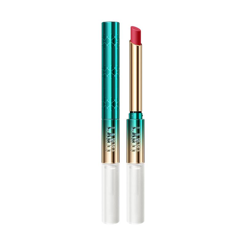 Lan Yi Color-Locking Waterproof Lipstick - Fade-Resistant, Long-Lasting Cinnamon Milk Tea Shade