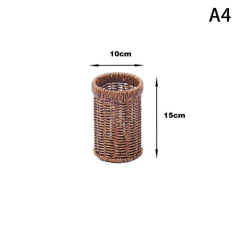 Imitation Rattan Wicker Woven Serving Basket For Bread Fruit Vegetables Restaurant Serving Tabletop Display Basket Cosmetic Box