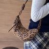 Factory Direct Sales Super Fire Niche Leopard Print Bag Autumn and Winter New Versatile Messenger Dumpling Bag Popular Croissant Bag
