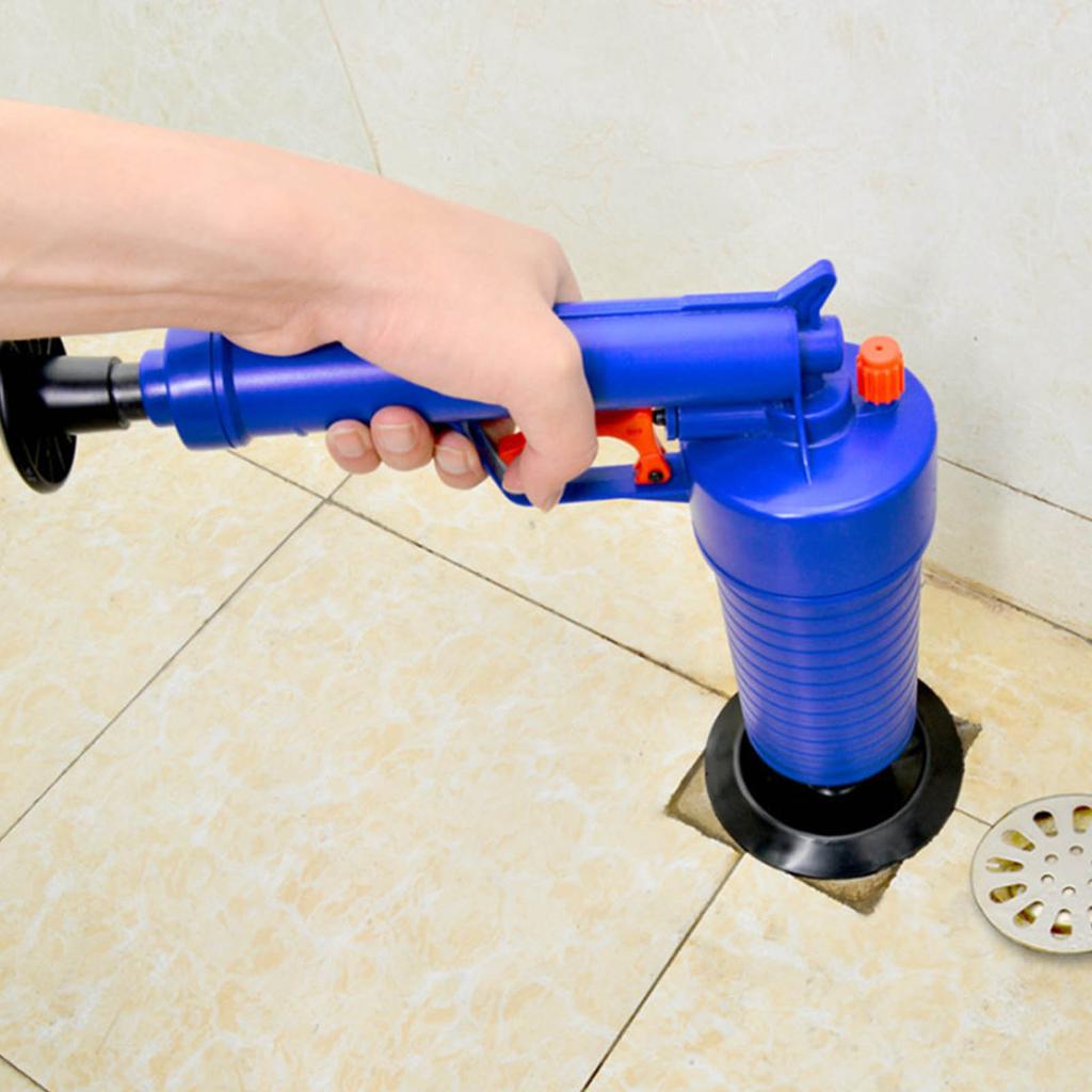 Drain Blaster Pipe Toilet Plunger Drain Clog Remover Tool for Sink Bathtub Kitchen Dark Blue
