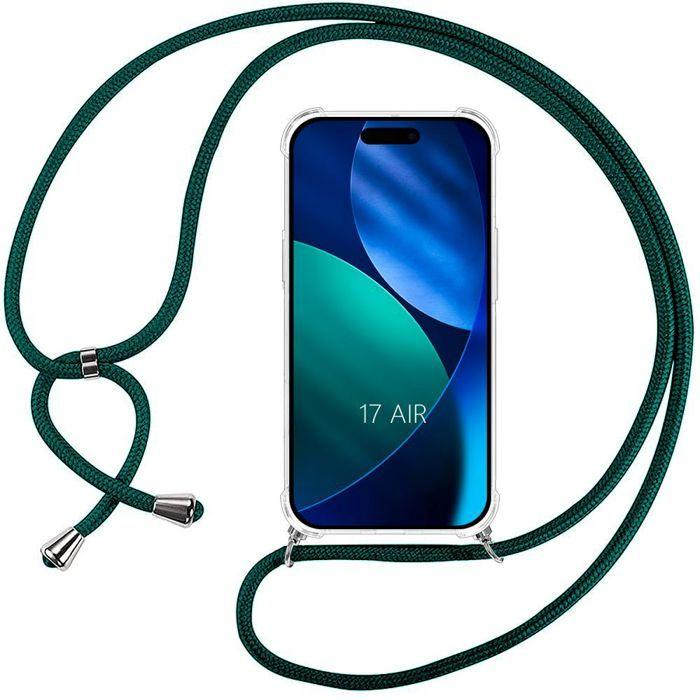 Coque pour iPhone Air, Protection Anti-Rayures Souple Slim - Cordon Vert Nuit