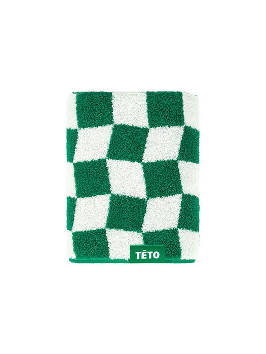 TETO 1P Pixel Green Supima Towel 230g Green 230g