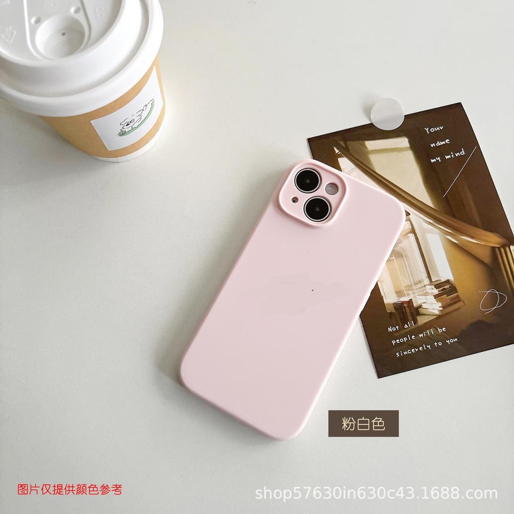 Applicable to Apple 16 solid silicone mobile phone case, all-inclusive anti-drop iPhone16Promax solid color simple protective case