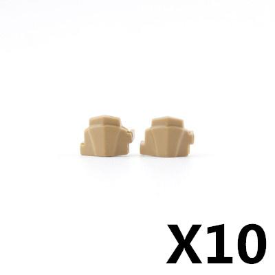 MOC Military Figures Accessories Building Blocks Helmet Night Vision Vest Knee Pads Tactical Belt Protective Mask Toys Kids J068