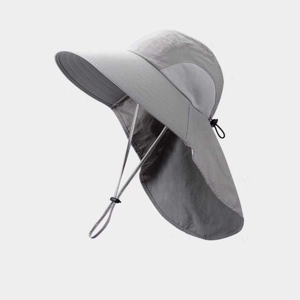 

50+ UPF Sun Protection Hat Hiking Men Bucket Hats Adjustable Wide Brim Sun Hat with Neck Cover світло-сірого кольору