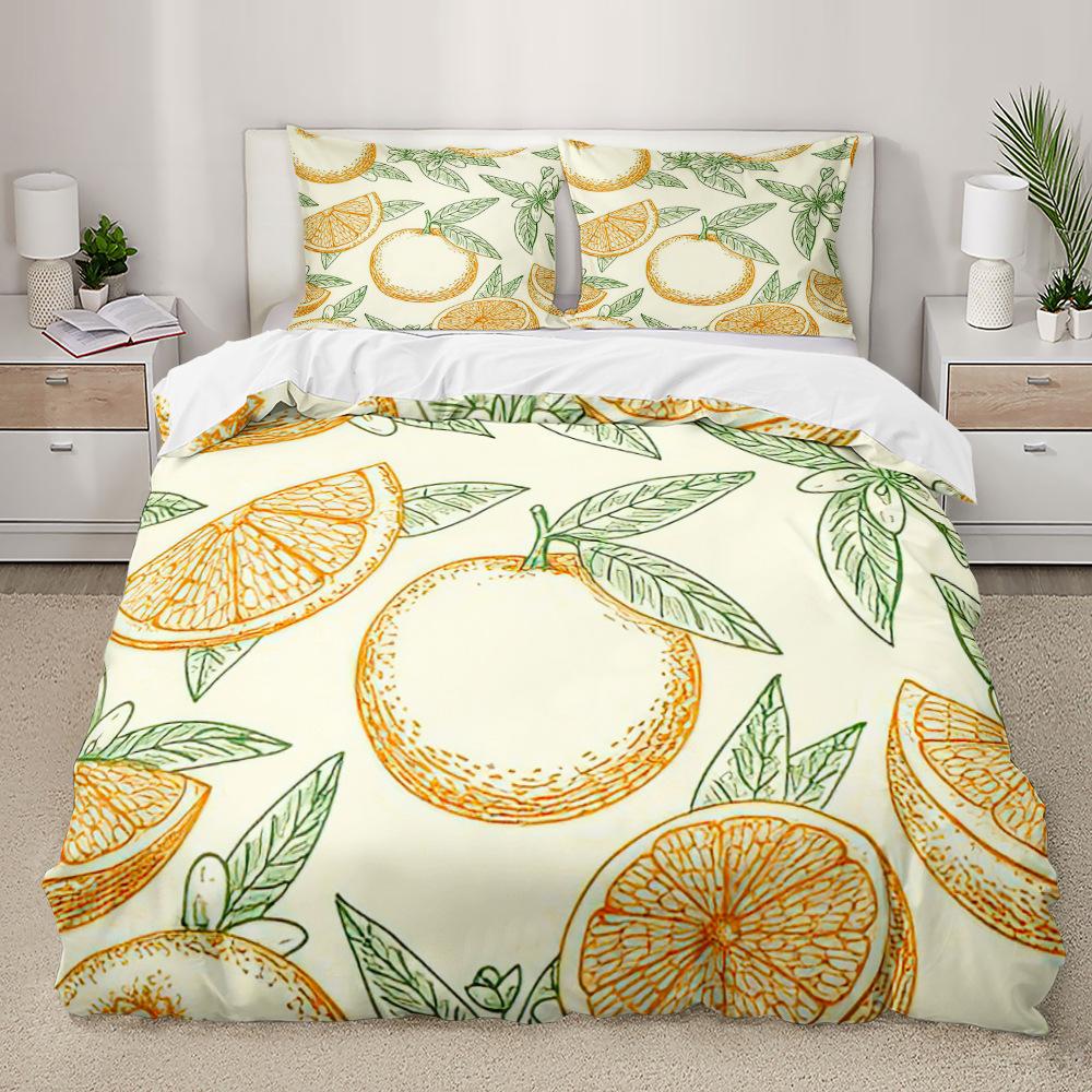 Watermelon Duvet Cover Set Fresh Fruit Pink Green Style Comforter Cover for Kids Girls Women Polyester Bedding Set King Size