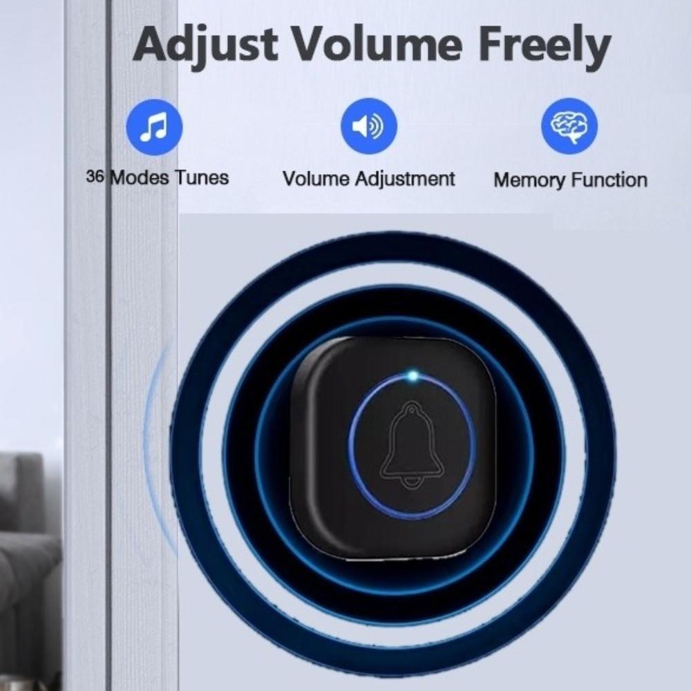 4 Volume Levels Wireless Doorbell Intelligent Electronic Doorbell Door Bell Chime  Elderly Pager