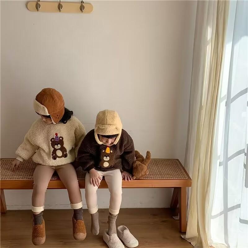 Korean Style Fleece Leggings for Baby Boys and Girls - Autumn/Winter Versatile Wear