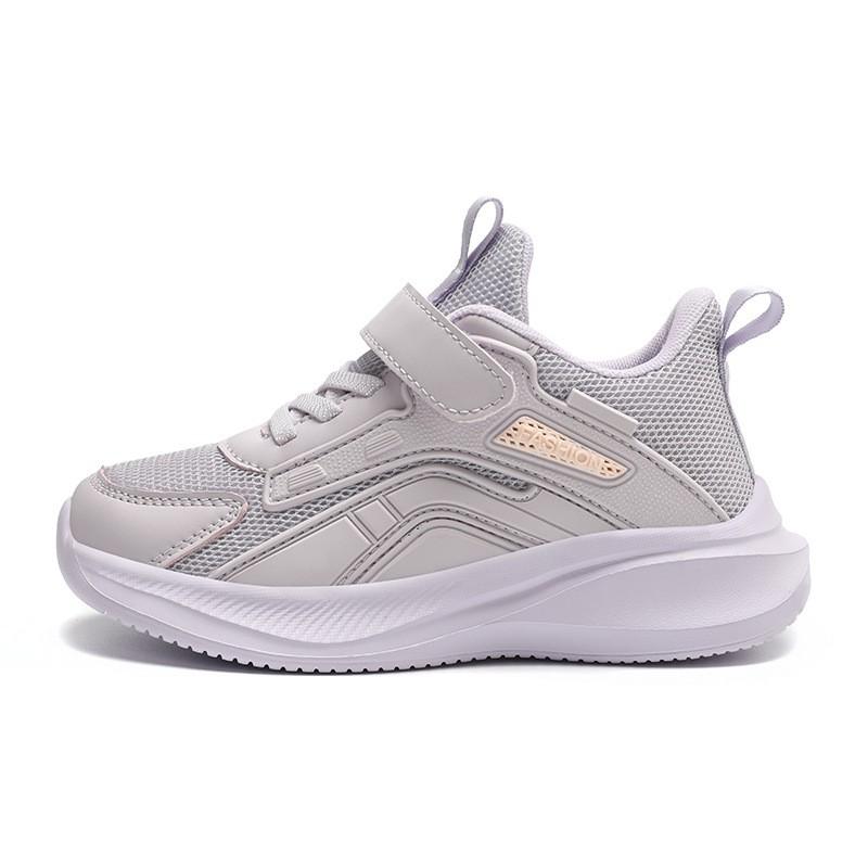 Boys Running Shoes Lightweight Breathable Mesh Upper With Hook Loop Closure Non-Slip Sole School Outdoor Activities