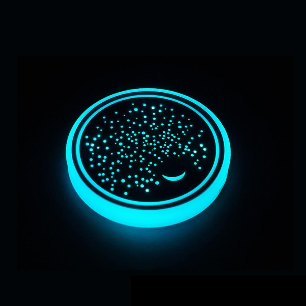 Acrylic Material LED Cup Holder Lights Rechargeable Car Lights
