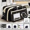 Black Cat Nine Layer Pencil Case For Girls Multifunctional Clear Stationery Box High Aesthetic Value For High School Students