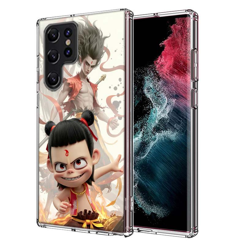 

N-Nezha Anime Movie Capa Phone Case For Samsung S26 Ultra S25 Edge Galaxy S23 S21 S20 S24 FE S22 S10 Plus Cover Clear TPU Shell Samsung S25 Edge 5G