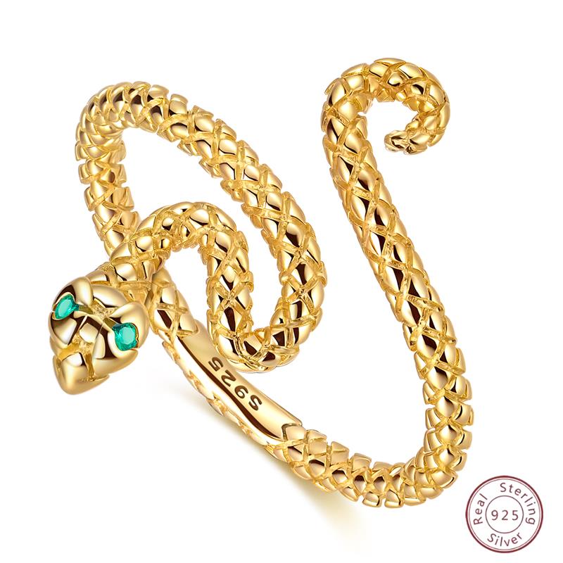 New Authentic copper Ring Small Snake Open Womens Valentines Day Birthday Gift Do It Yourself Jewellery High Quality