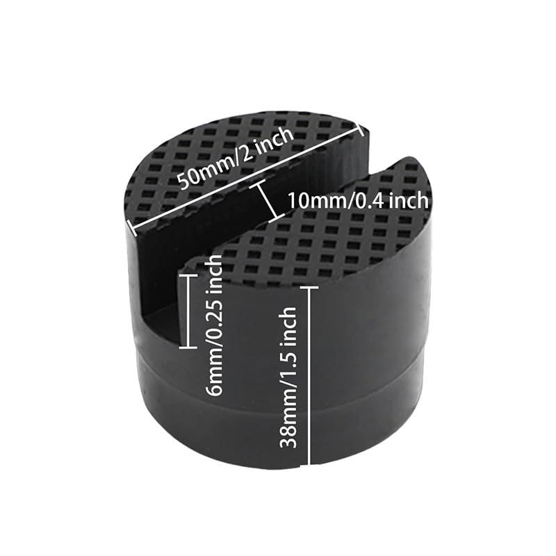 Set om 2, Domkraftsstödpuck, Spårtyp, 1,5 x 2,0 tum (3.8 x