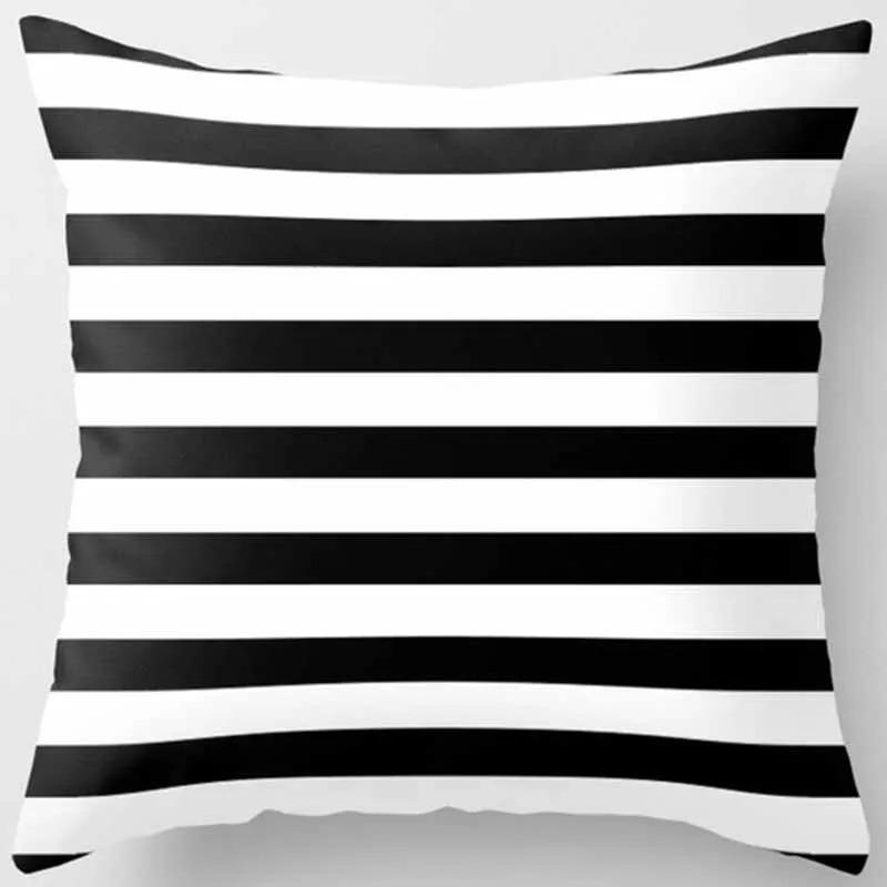 Black And White Geometric Pattern Pillowcase Modern Simple Ins Style Cushion Creative Striped Polka Dot Sofa Decorative Pillow