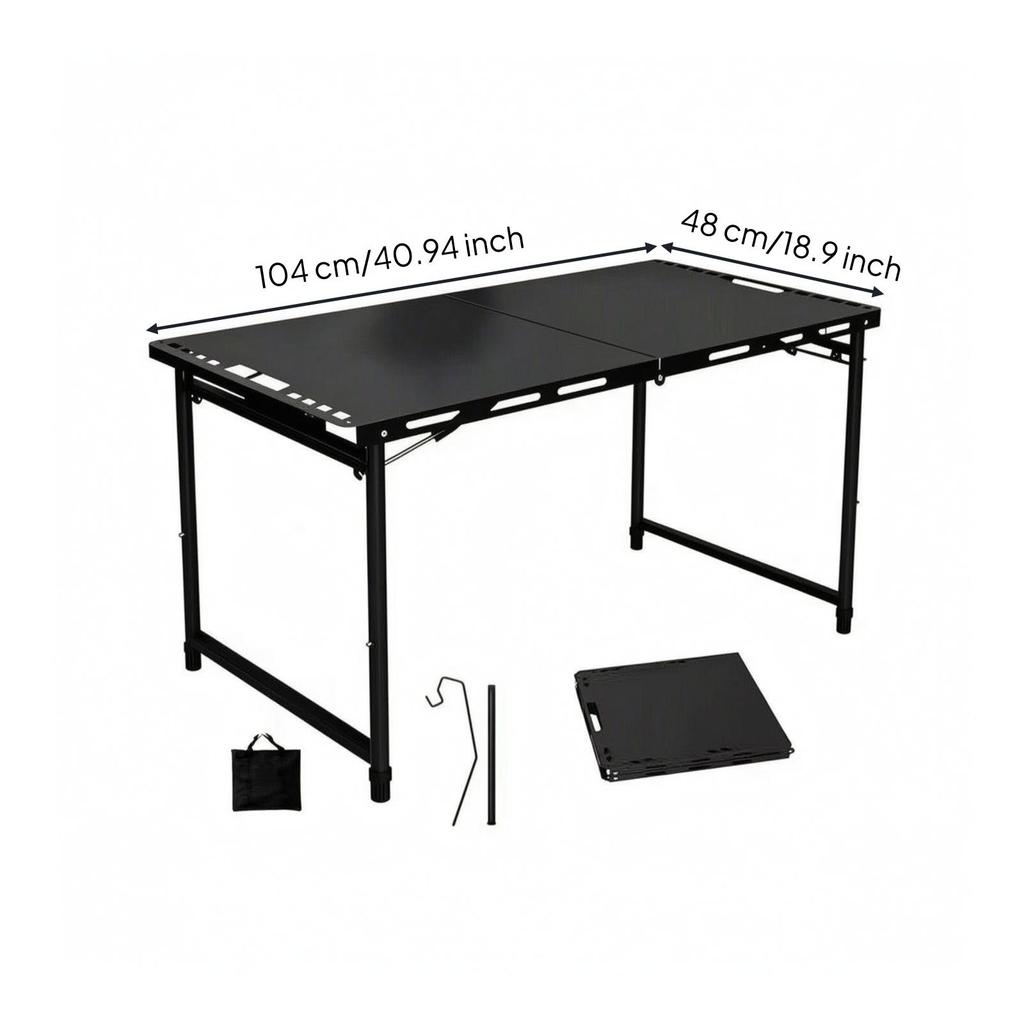 Folding Outdoor Table Sturdy for Picnics, Tailgating